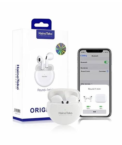 iShopping - Haino Teko Round 1 Mini Bluetooth Earphone White