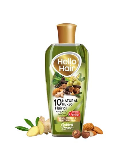 iShopping - Golden Pearl Hello Hair 10 Natural Herbal Hair Oil 200ml