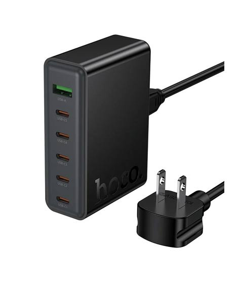 iShopping - Hoco Modern PD70W 6-Port Charging Station US Plug Black (C152)