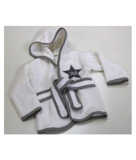 iShopping - Home N Baby I love Mummy Baby Bathrobe White / Grey