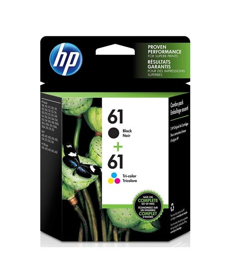 iShopping - HP 61 Ink Cartridges Black Tri-color (CH561WN, CH562WN) Pack Of 2