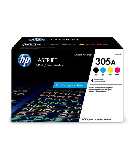 iShopping - HP LaserJet 305A Toner Cartridges Pack of 4 (CE305AQ1)