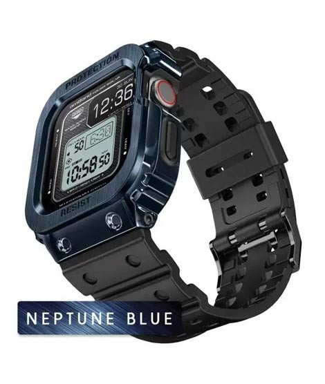 iShopping - Amband Apple Watch Band & Case Neptune Blue (AMT-2978)