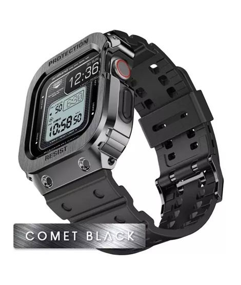 iShopping - Amband Apple Watch Band & Case Comet Black (AMT-2980)