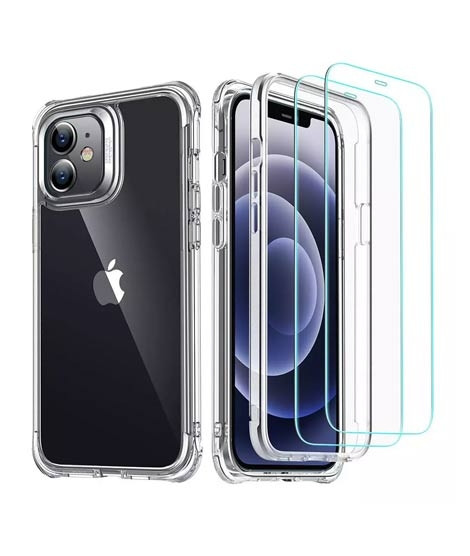 iShopping - ESR Alliance Tough Case with 2 Screen Protector For iPhone 12 Mini Clear (AMT-0475)