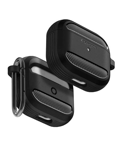 iShopping - Spigen Rugged Armor Matte Black Case For Apple Airpods 3 (AMT-0739)