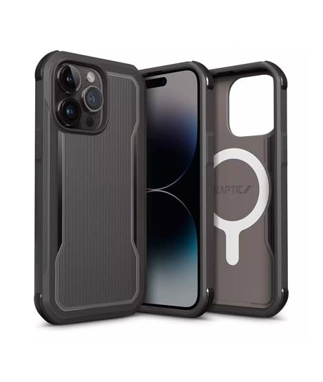 iShopping - Raptic Fort MagSafe Case For iPhone 14 Pro Charcoal (AMT-8499)