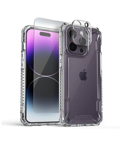 iShopping - VRS Design Terra Guard Crystal Case, Screen & Camera Protector For iPhone 14 Pro - Clear (AMT-8116)