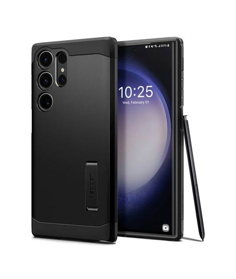 iShopping - Spigen Tough Armor Case For Galaxy S23 Ultra Black (ACS05623)