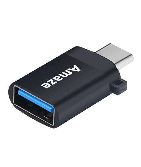 iShopping - Amaze A12 Type - C To USB 3.0 Mini OTG Adapter Black