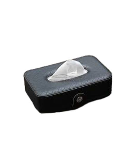 iShopping - Muzamil Store PU Leather Tissue Box For Car - Black