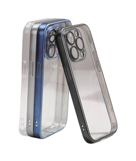 iShopping - Joyroom Plated Tpu Clear Case With Lens Protector For iPhone 15 Pro Max (JR-15Q4)