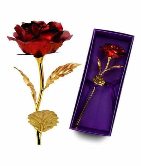 iShopping - Kharedloustad 24K Gold Foil Plated Rose with Love Stand