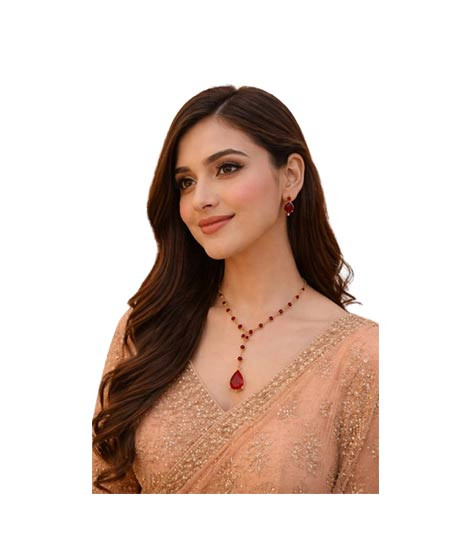 iShopping - Lady Spark Elegant Red Stone Jewelry Set for Women