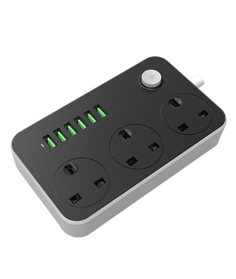 iShopping - LDNIO 6 USB Charging Port 5V 3.4A Grounding Extension Power Socket (SC3604)
