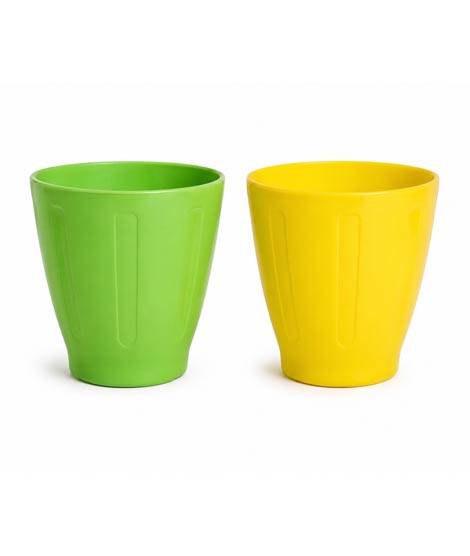 iShopping - Letsshop Multipurpose Plastic Plant Pot Water Glass (Pack of 2)
