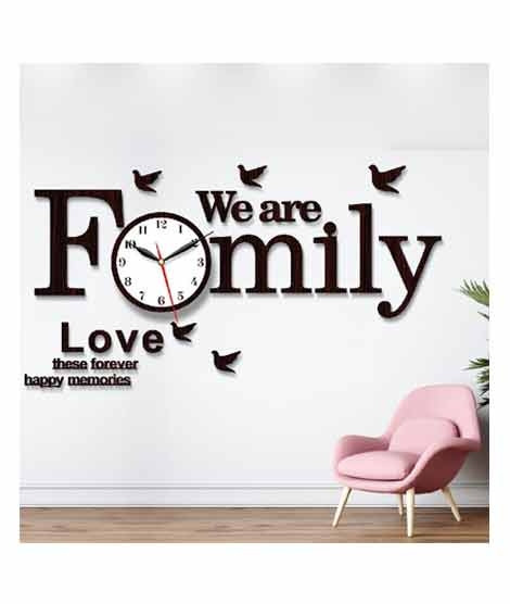 iShopping - LookNBuy 3D Wooden Wall Clock (0015)