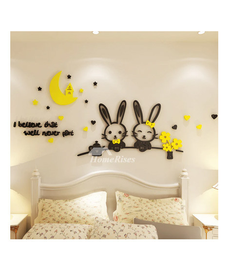iShopping - LookNBuy Kitties With Flowers And Moon Hut Wall Art (0036)