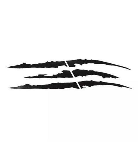iShopping - M.Mart Reflective Monster Stripe Claw Applique Car Sticker White