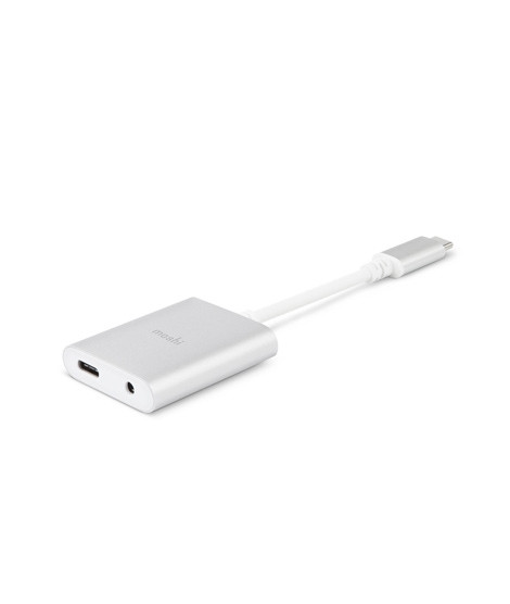iShopping - Moshi USB-C Digital Audio Adapter with Charging Silver (99MO084249)