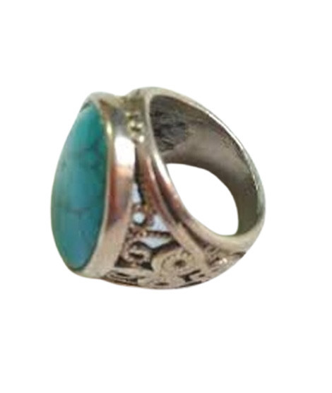 iShopping - Natural Feroza Gemstone With Chandi Ring