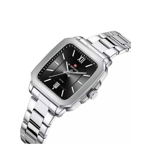 iShopping - Naviforce Sleek Square Men's Watch Silver (NF-9239G-4)