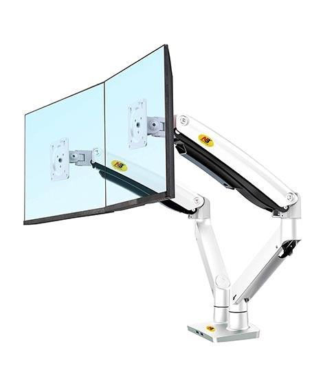 iShopping - NB North Bayou Heavy Duty Dual LED Gas Spring Arm Desktop Mount (NB-F195A)