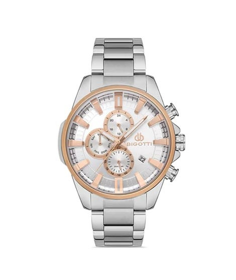 iShopping - Bigotti Stainless Steel Men's Watch Silver (BG.1.10336-3)