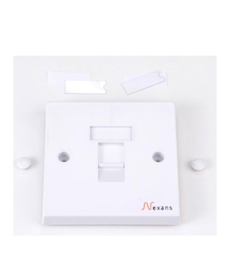 iShopping - Nexans Essential 86x86 Wallplate 1 Keystone (N423.635)