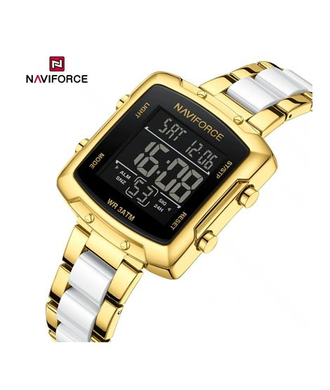 iShopping - Naviforce Square Style Digital Watch For Men Two Tone (NF-5057-2)
