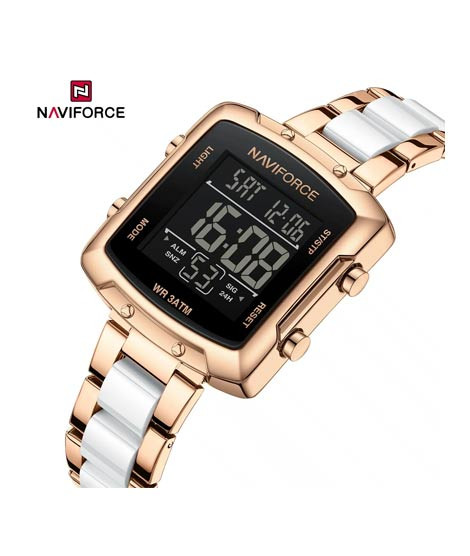 iShopping - Naviforce Square Style Digital Watch For Men Two Tone (NF-5057-7)