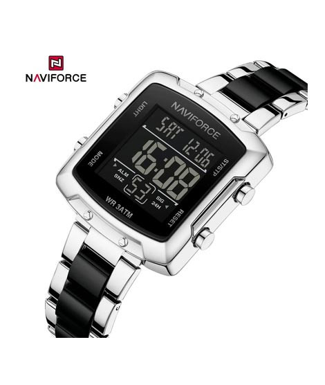 iShopping - Naviforce Square Style Digital Watch For Men Two Tone (NF-5057-8)