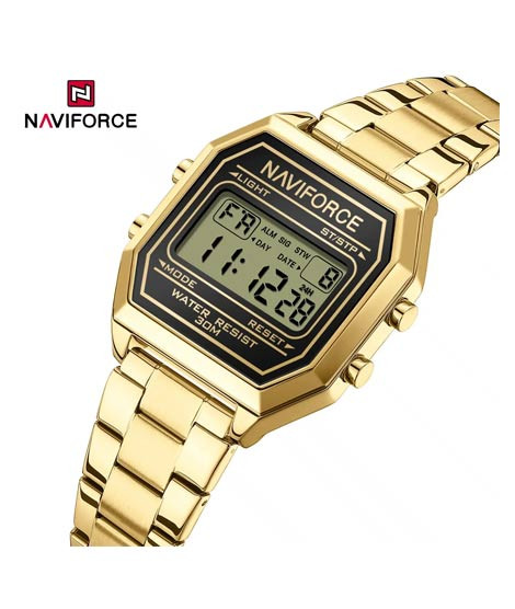 iShopping - Naviforce Retro Digital Watch For Men Golden (NF-5063-4)