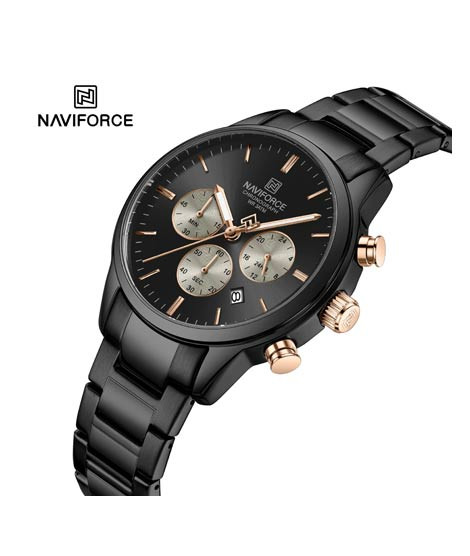 iShopping - Naviforce Executive Chrono Watch For Men Black (NF-8076-2)