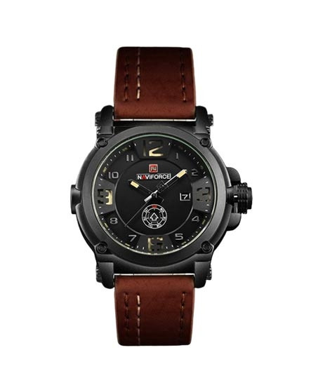 iShopping - NaviForce Day & Date Working Men’s Watch Brown (NF-9099-2)