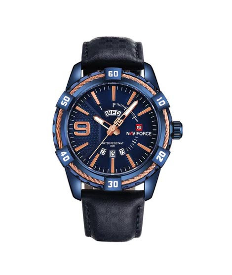 iShopping - Naviforce Day & Date Edition Watch For Men - Blue (NF-9117-1)