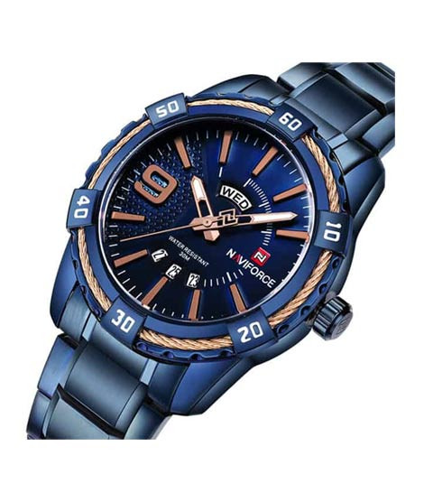 iShopping - Naviforce Limited Edition Watch For Men - Blue (NF-9117-2)