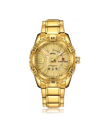 iShopping - Naviforce Limited Edition Watch For Men - Golden (Nf-9117-3)