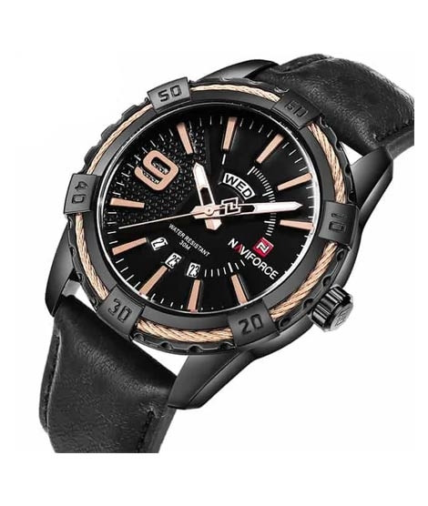 iShopping - NaviForce Day & Date Working Men’s Watch Black (NF-9117-4)