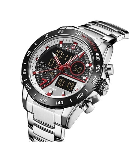 iShopping - NaviForce Dual Time Men's Watch Silver (NF-9171-2)