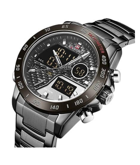 iShopping - NaviForce Dual Time Men's Watch Black (NF-9171-3)
