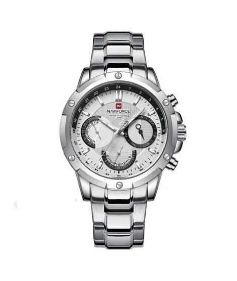 iShopping - NaviForce Chronograph Working Men’s Watch Silver (NF-9196-4)