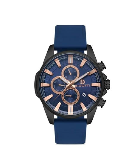 iShopping - Bigotti Leather Men's Watch Blue (BG.1.10335-4)