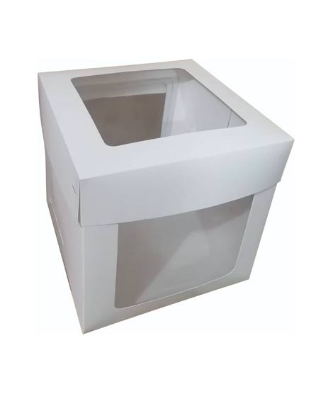 iShopping - Packaging One 2 Windows Jumbo Cake Box With Separate Lid (Pack Of 5)