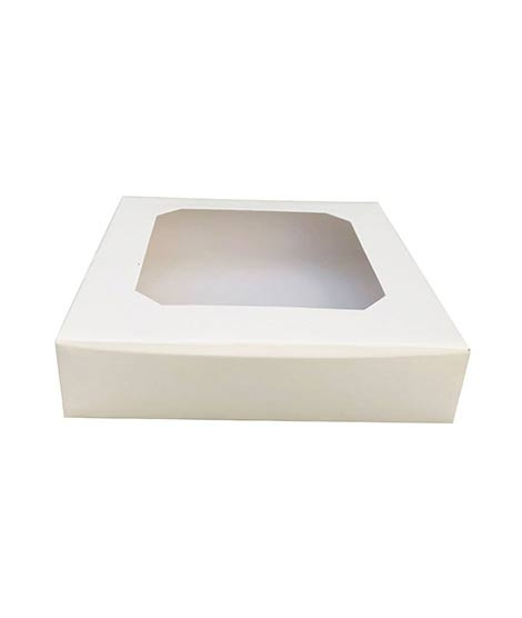 iShopping - Packaging One Transparent Top Window Box 4 Brownies & Donuts (Pack Of 5)