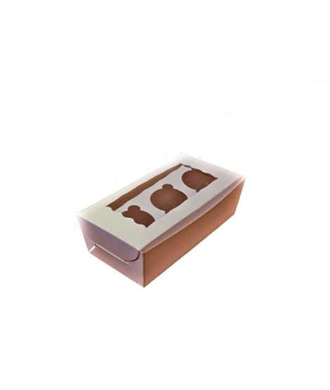 iShopping - Packzypk Box For 3 Mini Cupcake 6.5x2.5x3