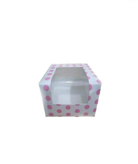 iShopping - Packzypk Single Polka Dots Cupcake Box 3.5x3.5x2.5 