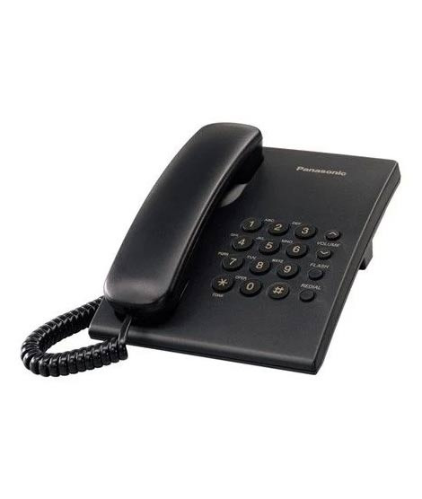 iShopping - Panasonic Corded Landline Telephone Black (KX-TS500MX)