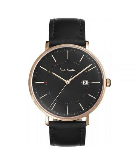 iShopping - Paul Smith Track Leather Men's Watch Black (P10081)