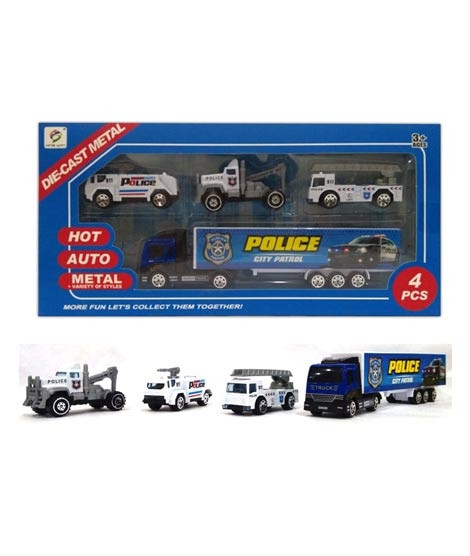iShopping - Planet X Police Cars With Container Truck (PX-10484)